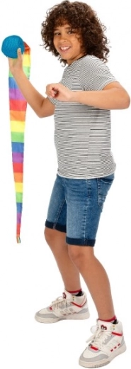 Dúhový látkový chvostík