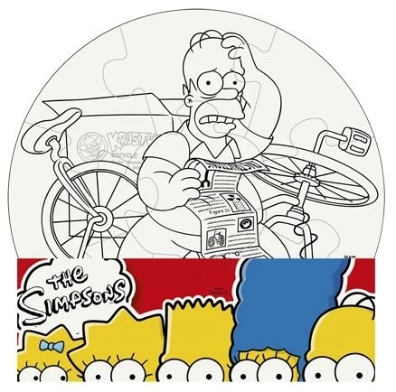 Vymaluj si puzzle - The Simpsons kruh