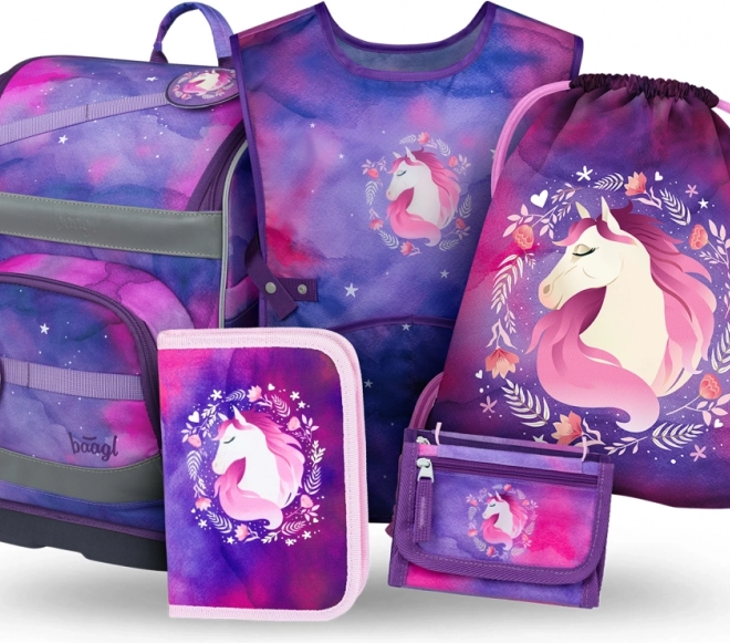 Set BAAGL Zippy Plus Kôň: Aktovka, Peračník, Vrecko, Zástera, Peňaženka