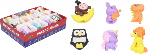 Veľká gumovacia guma - mix zvieratiek
