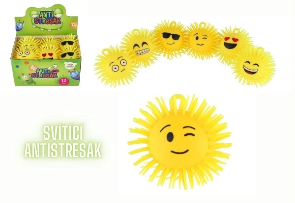 Antistresová chlpatá loptička s emoji