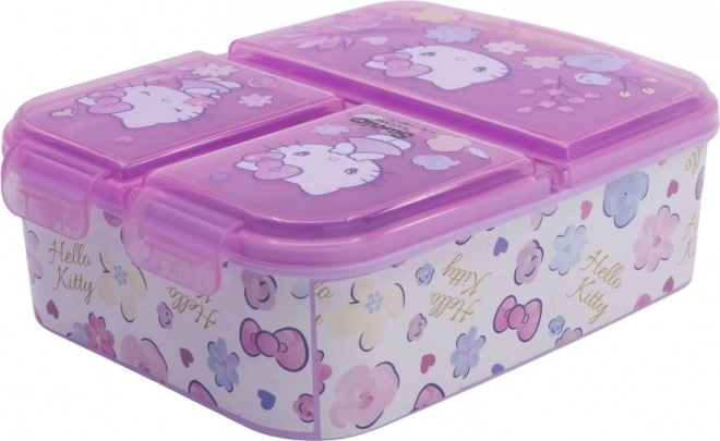 Viacpriehradkový svačinový box Hello Kitty