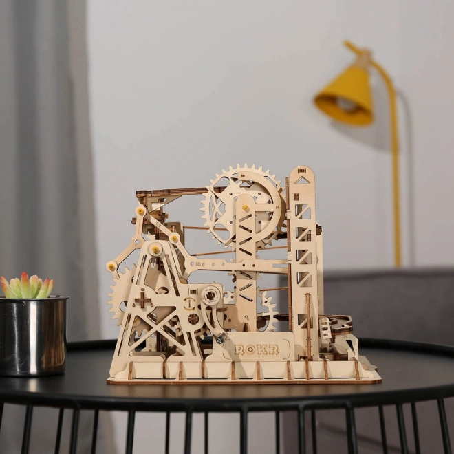 Robotime Rokr 3D drevené puzzle guľôčková dráha: horolezec