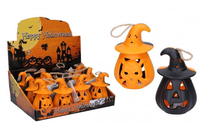 Halloweenska svietiaca tekvica 11x6,5 cm