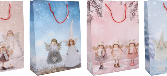Vianočná darčeková taška L 41,5 × 30 × 12 cm – 4 motívy