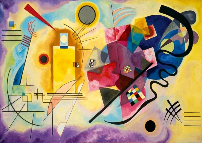 Puzzle modrá červená žltá 1000 dielikov