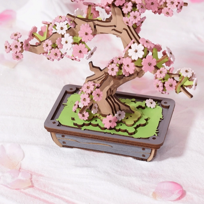 Robotime drevená 3D skladačka bonsaj sakura