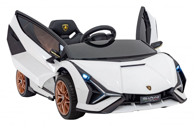 Lamborghini SIAN detské auto na batériu s ovládačom – Biele