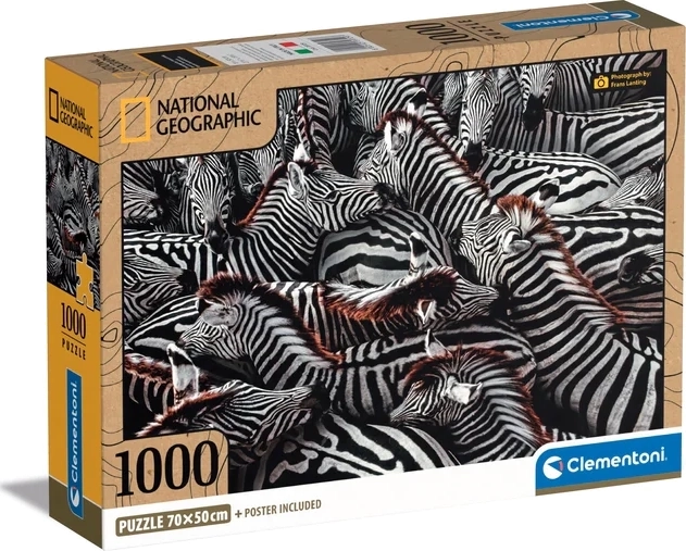 Puzzle National Geographic: Zebry v ohrade 1000 dielikov