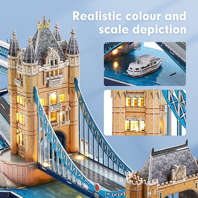 3D puzzle Tower Bridge s LED osvetlením