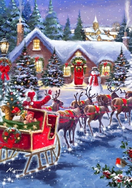 Puzzle Santa a sánky 1000 dielikov