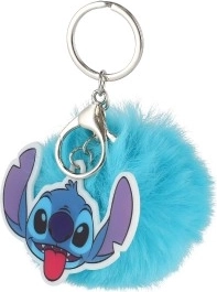 Prívesok na kľúče Stitch s bambuľou