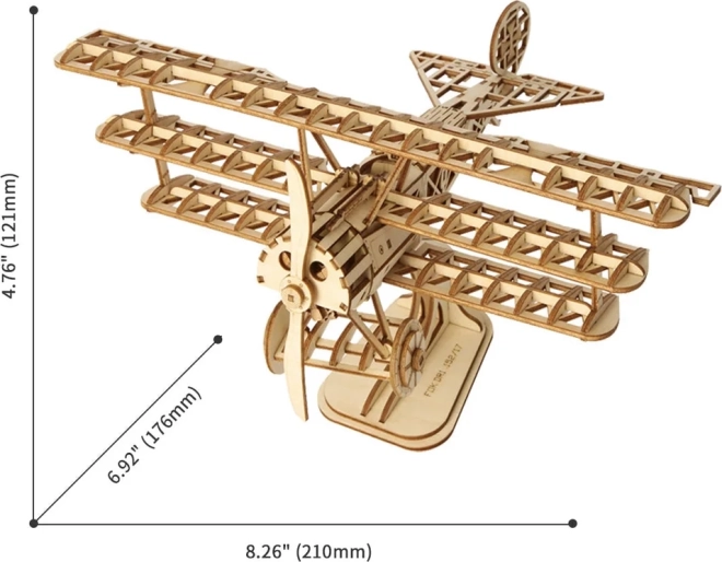 Dvojplošník - 3D drevená stavebnica