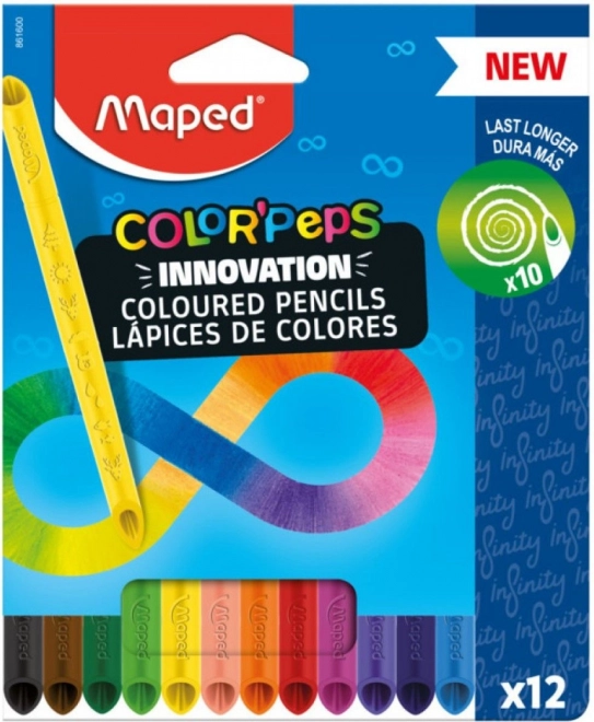 Farebné pastelky Maped Color'Peps Infinity 12 ks