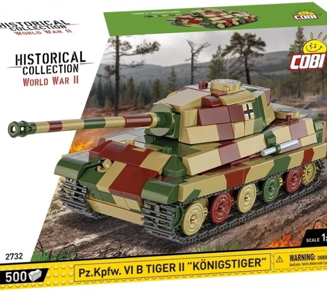 Model tanku Tiger II Königstiger z plastových kociek