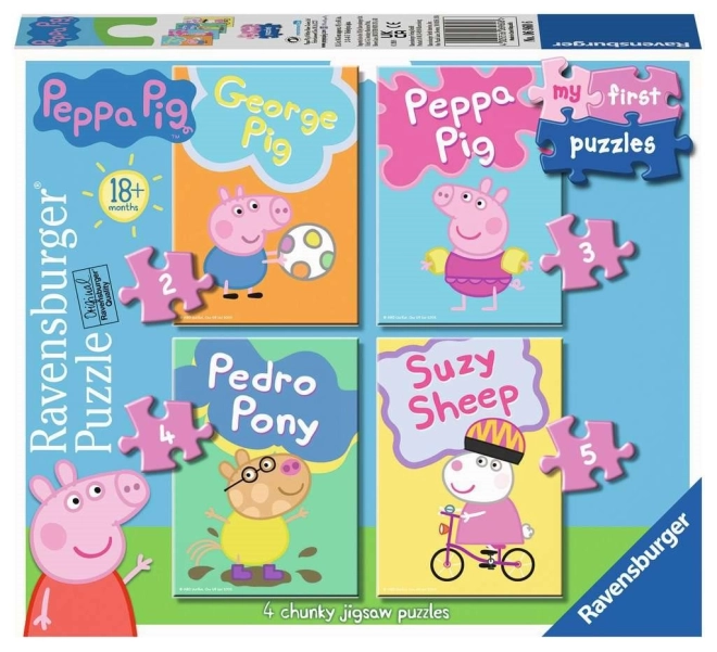 Moje prvé puzzle Prasiatko Peppa 4v1