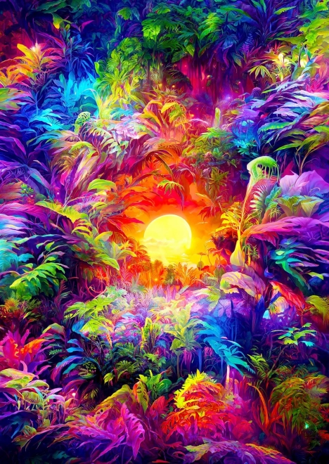 Puzzle Dúhová džungľa 1000 dielikov