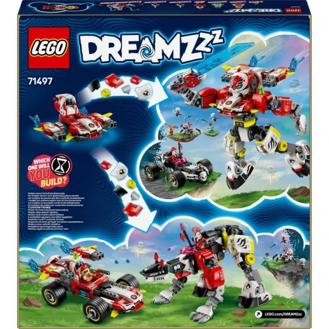 Stavebnica LEGO DREAMZzz Tygrí mech Coopera a hot rod Zero