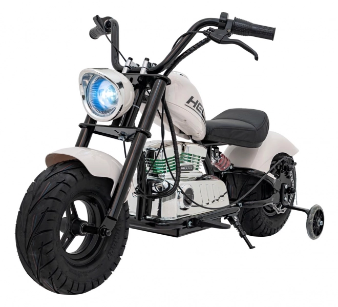 Motocykel Chopper Warrior Biela