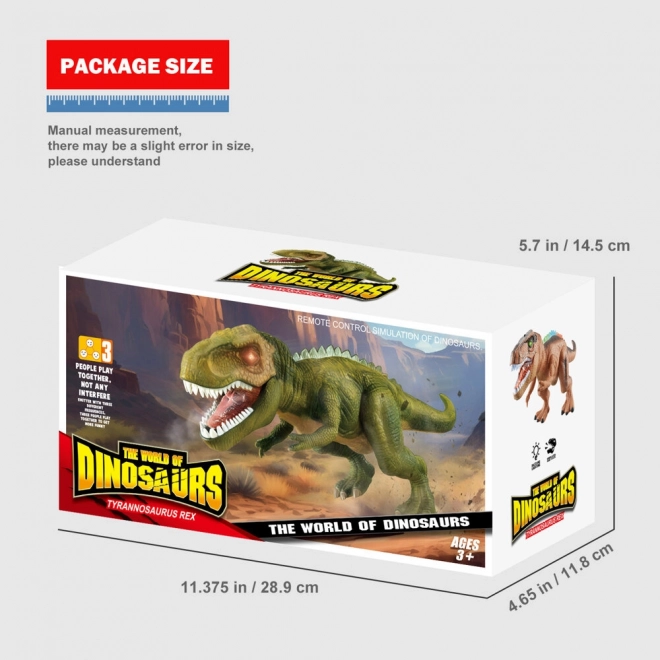 Diaľkovo ovládaný Dino T-Rex so svetlami a zvukmi
