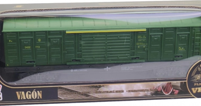 Zelený krytý vagón 25 cm