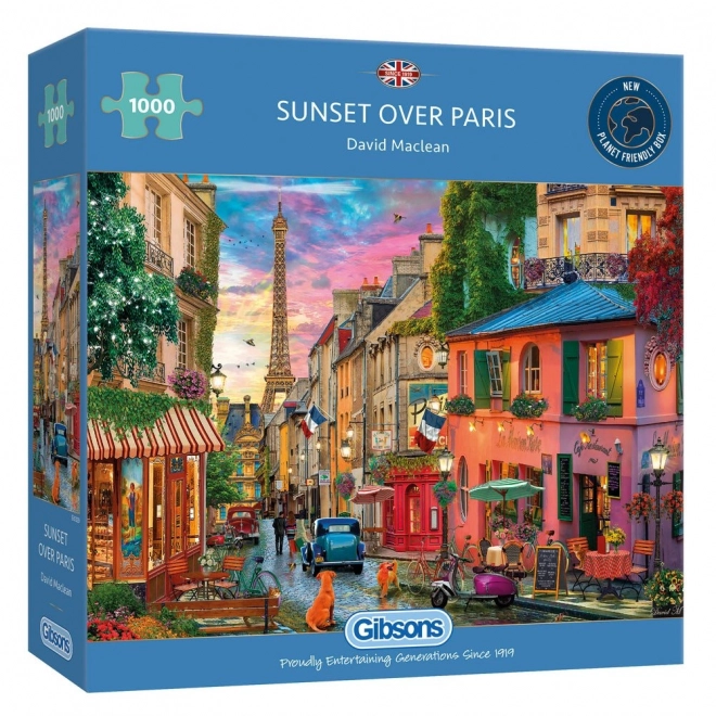 Puzzle Západ slnka nad Parížom 1000 dielikov