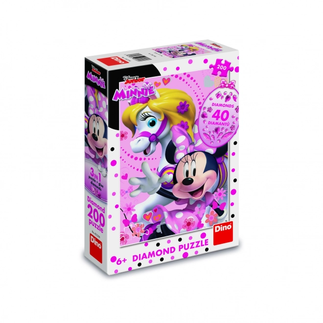 Minnie Mouse diamantové puzzle 200 ks