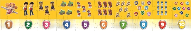 Vzdelávacie puzzle Čísla Labková patrola 20 dielikov