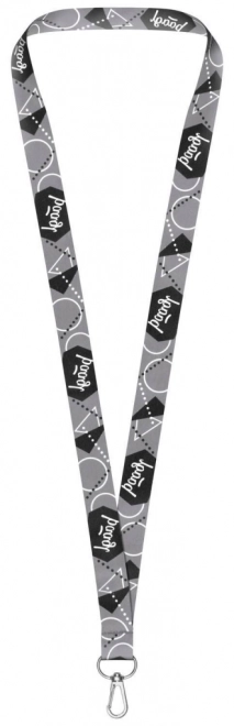 Prívesok na kľúče dlhý – Lanyard, šedý