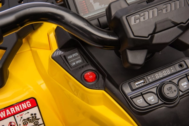 Detská štvorkolka Can Am Outlander ATV žltá