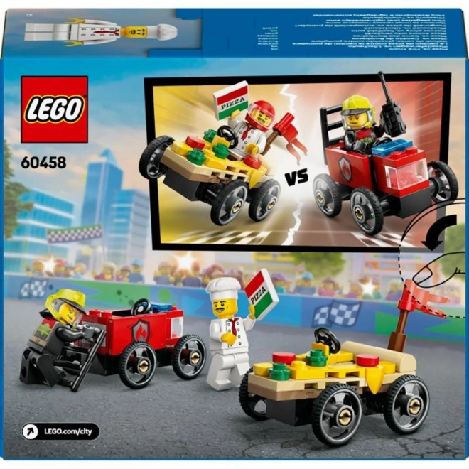 Lego City závodná súprava: Pizza proti hasičskému autu