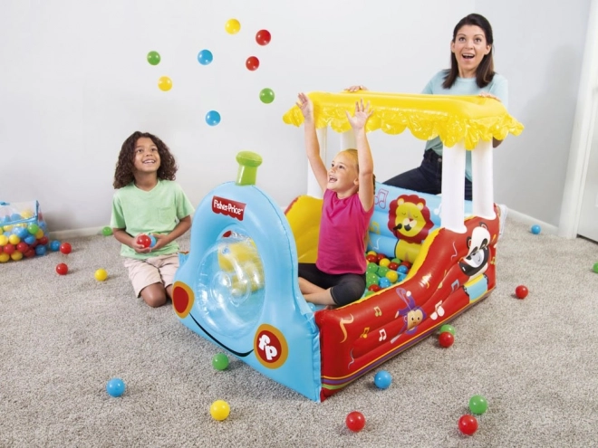 Nafukovací hracie centrum Fisher-Price Vlak s míčkami