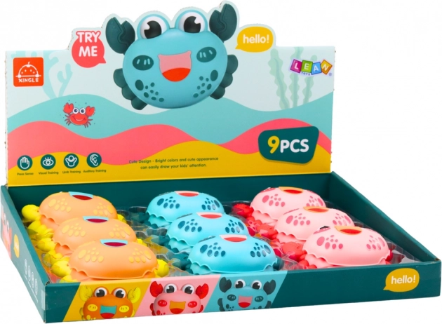 Interaktívny krab na kolieskach mix farieb