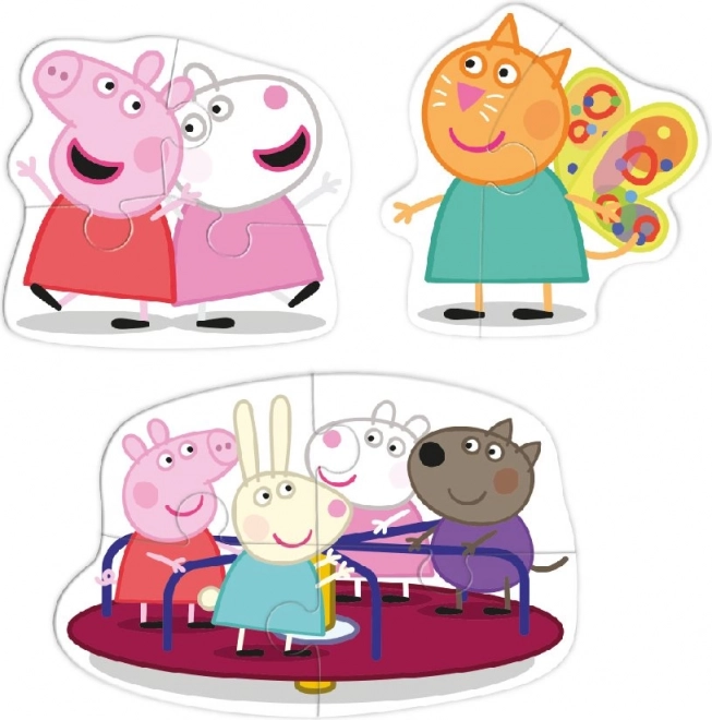 Puzzle Prasiatko Peppa Kamaráti 3v1