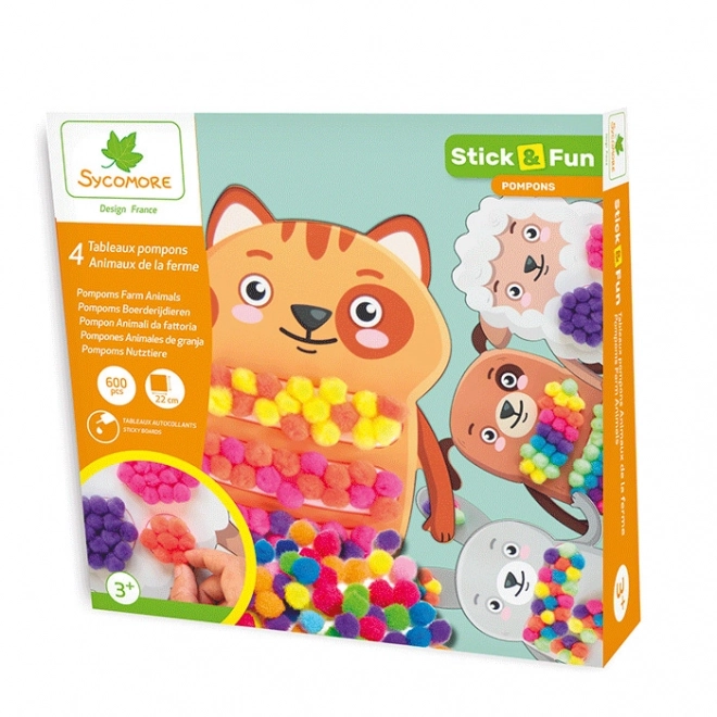 Stick & Fun - zdobenie bambuľkami - domáce zvieratká