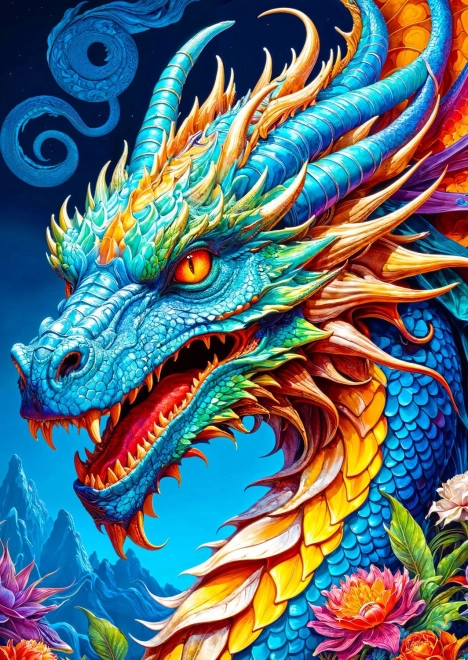 Puzzle Modrý drak 1000 dielikov