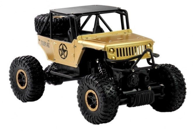 Zlaté diaľkovo ovládané auto Jeep R/C 1:18