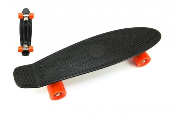 Skateboard Pennyboard 60 cm – čierny, oranžové kolesá