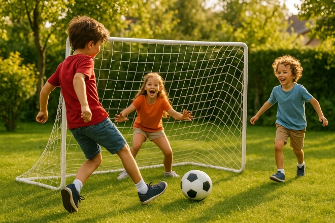 Dva futbalové bránky s siete 180x122 cm Ecotoys