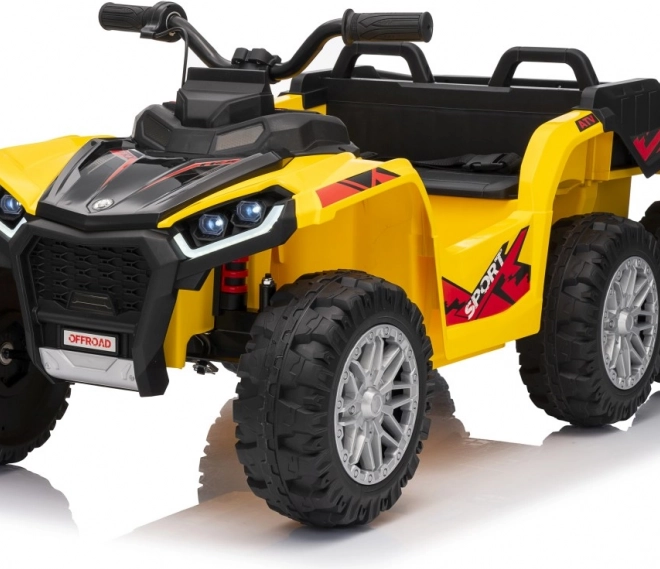 Žltá športová detská štvorkolka TX ATV