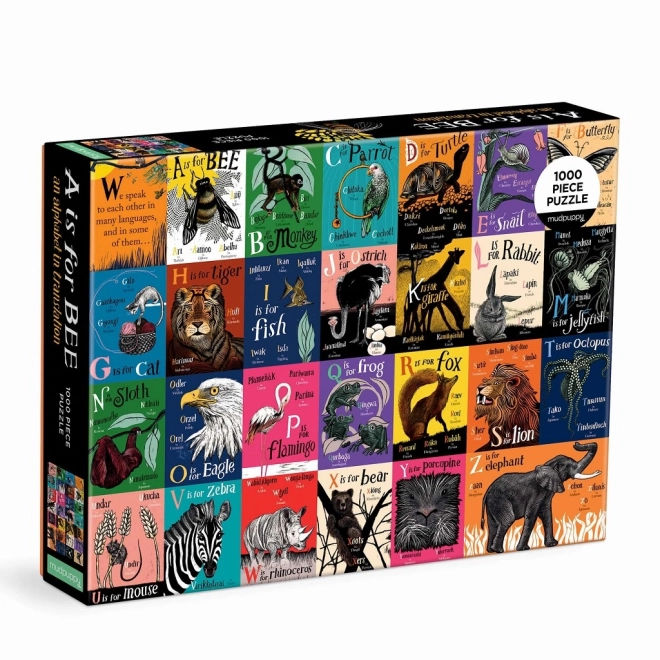 Mudpuppy puzzle Abeceda v preklade 1000 dielikov
