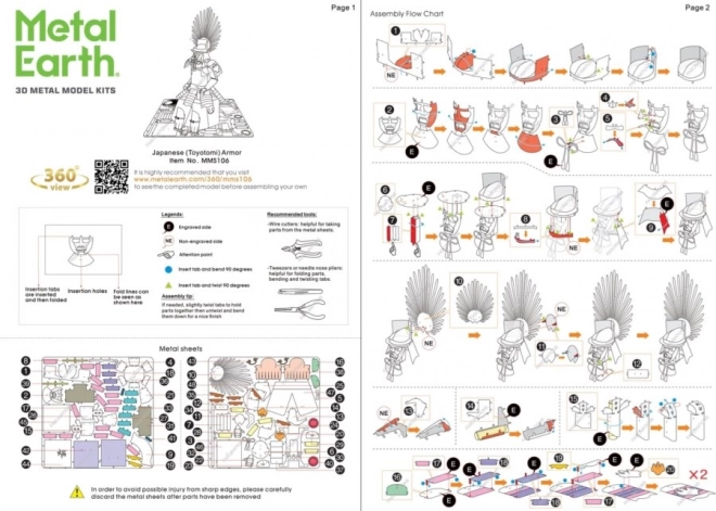 3D puzzle Brnenie - Japonský Toyotomi