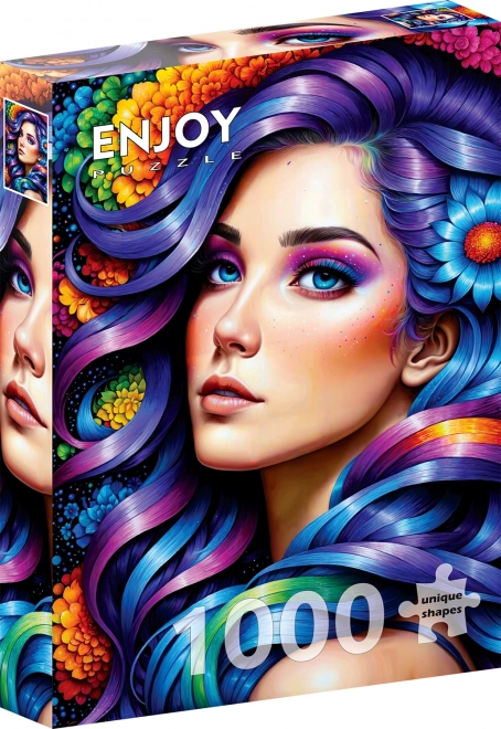 Enjoy Puzzle Dúhové kvety 1000 dielikov