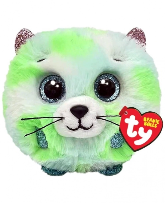Plyšová hračka TY Beanie Balls zelená mačka