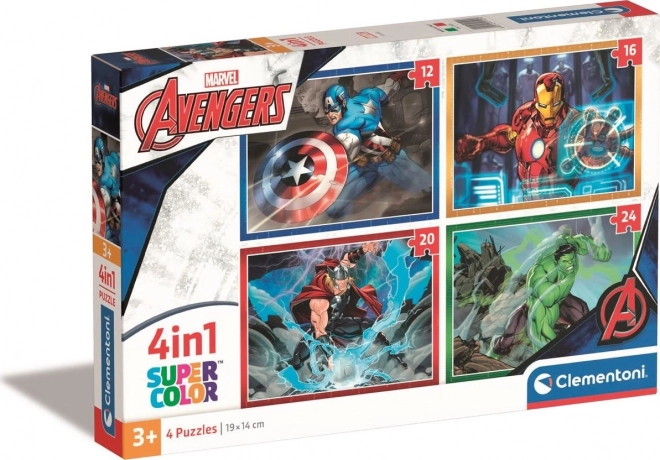 Puzzle 4v1 Super Kolor - Avengers