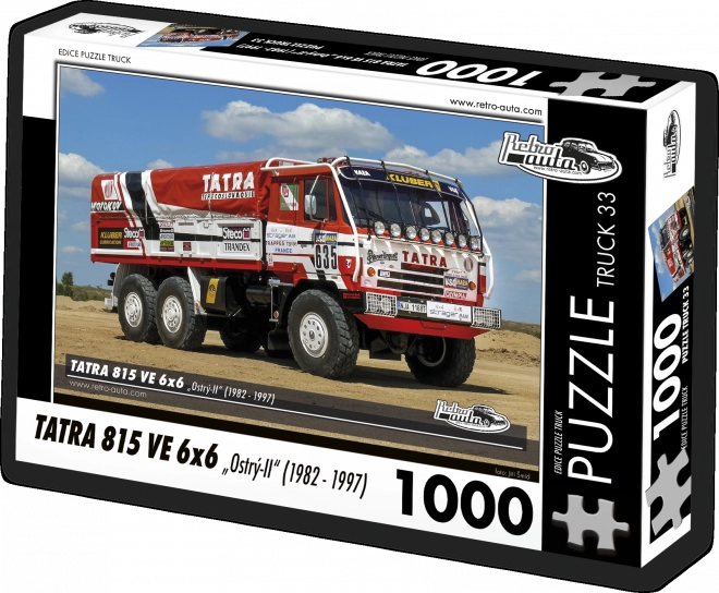 Puzzle Retro Autá Truck Tatra 815 VE 6x6 Ostrý-II (1982 - 1997) 1000 Kúskov