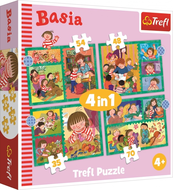 Trefl: Puzzle 4v1 - Dobrodružstvá Basi