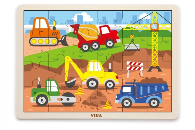 Drevené puzzle - Stavebný motív