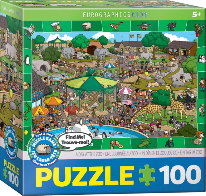 Eurographics puzzle Den v zoo 100 dielikov