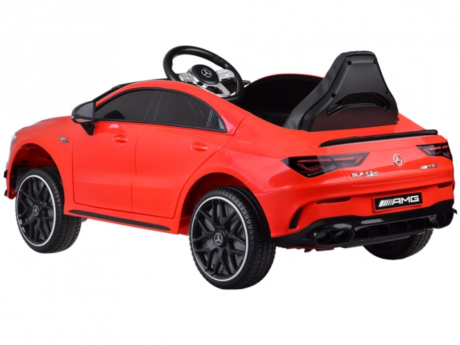 Detské elektrické auto Mercedes AMG CLA 45s s hojdačkovým efektom – Červená